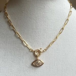 776 Choker Necklace with Evil Eye